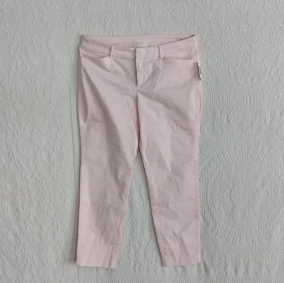 Old Navy Pastel Pink Ankle Jeans Cropped Spring Femme Barbie Doll NWT Mid Size - Picture 13 of 13